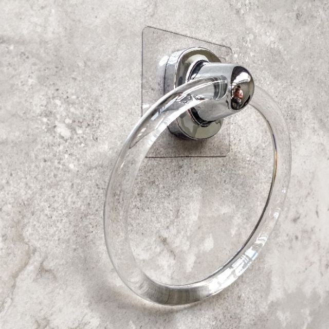 [熊好貼國際]浴巾環 毛巾架 凹凸紋路牆面可貼浴巾架 手巾 壁掛 擦手 方巾  手帕無痕掛勾 舒適家舒適你的家掛鈎, , large