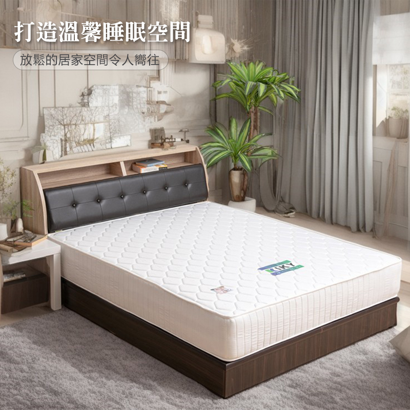 【KIKY】二代英式升級版泡棉加強框獨立筒床墊(雙人加大6尺), , large