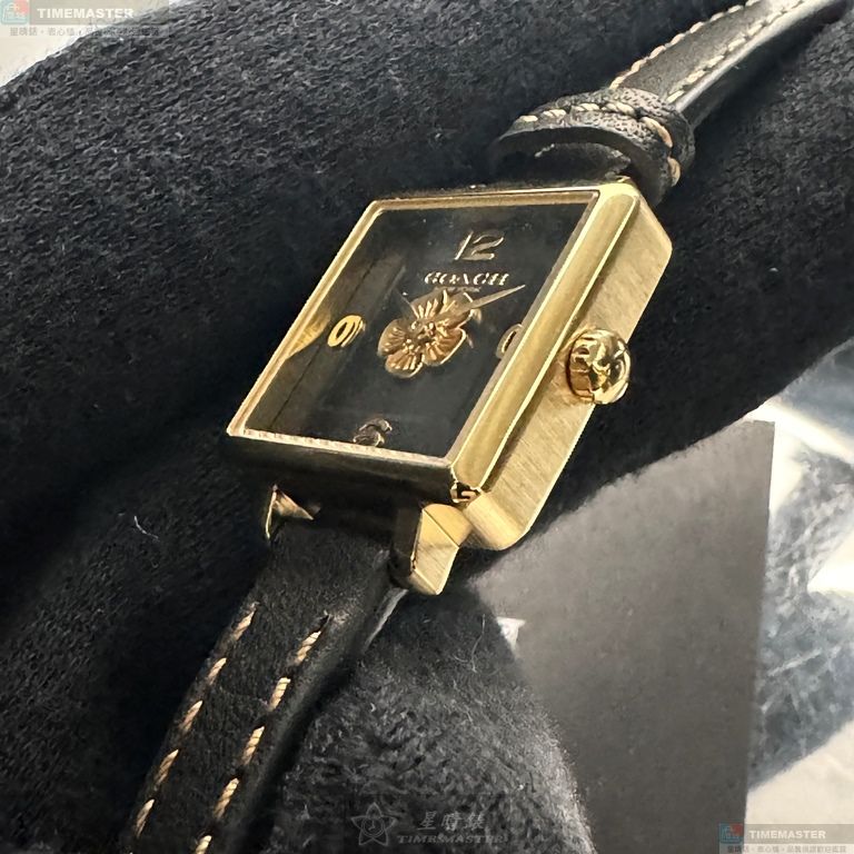 [星晴錶業]COACH手錶,22mm,CH00220黑色錶面金色錶殼深黑色真皮皮革錶帶款, , large