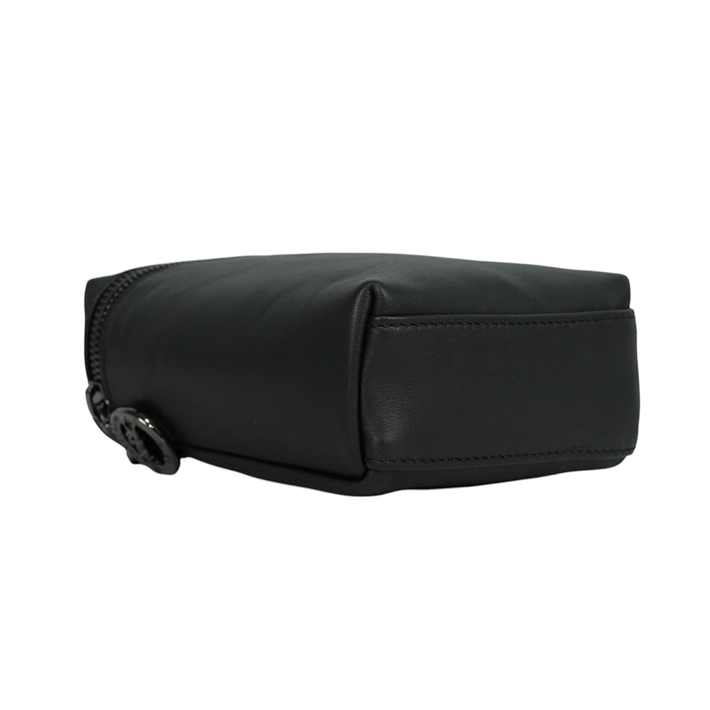 LONGCHAMP Le Pliage Xtra XS 小牛皮拉鍊迷你手提/斜背二用包/黑色, , large