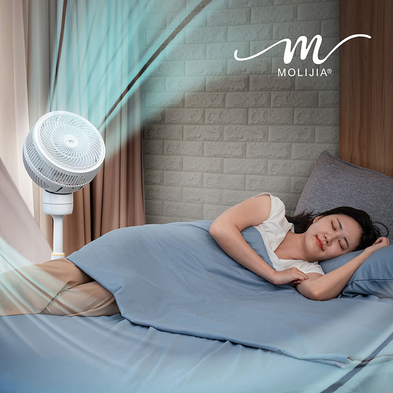 【MOLIJIA】M186 Fully Automatic DC Inverter Brushless Circulating Fan - 9-inch Floor Standing Type / DC Energy Saving Fan - White Wood Grain, , large