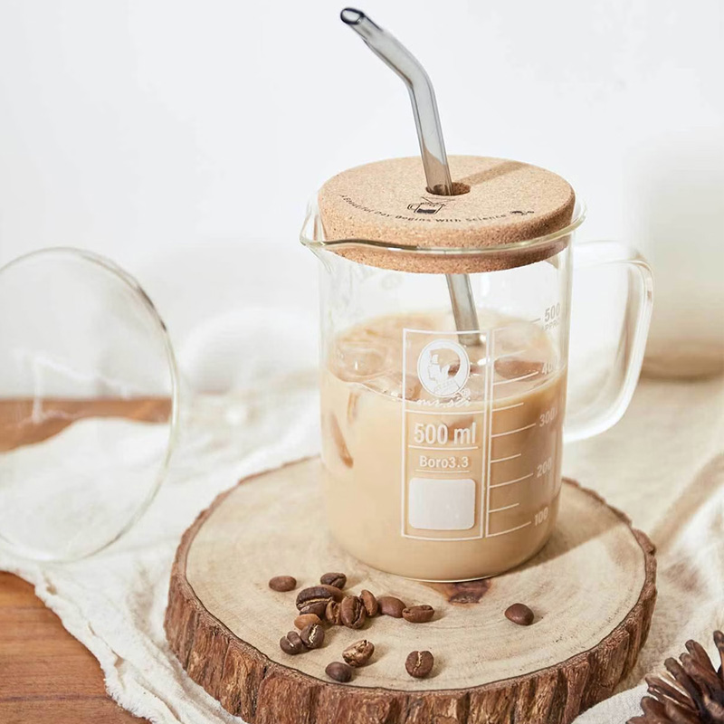 咖啡因理科燒杯 (附軟木杯蓋), , large