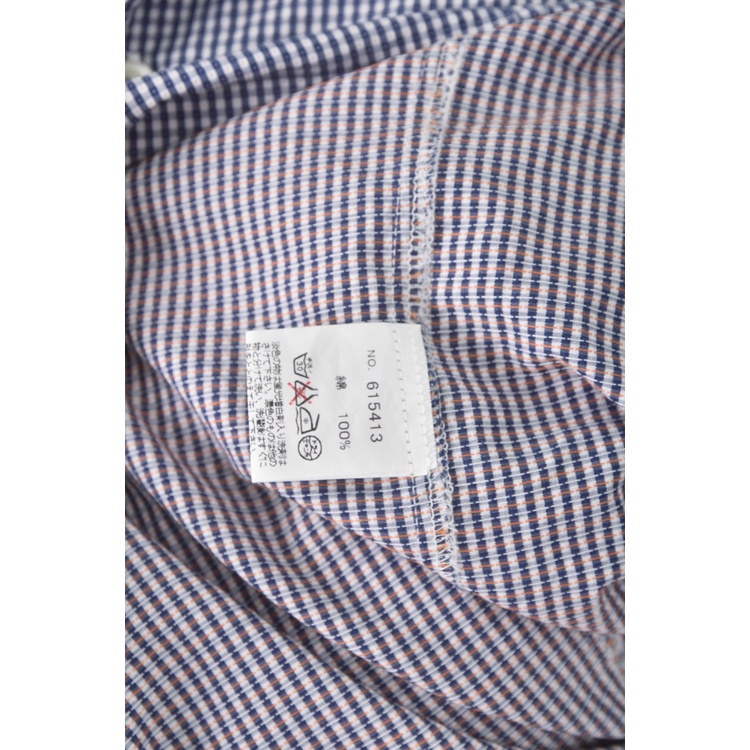 (S) baronece質感棉質格紋藍色長袖上衣二手衣, , large