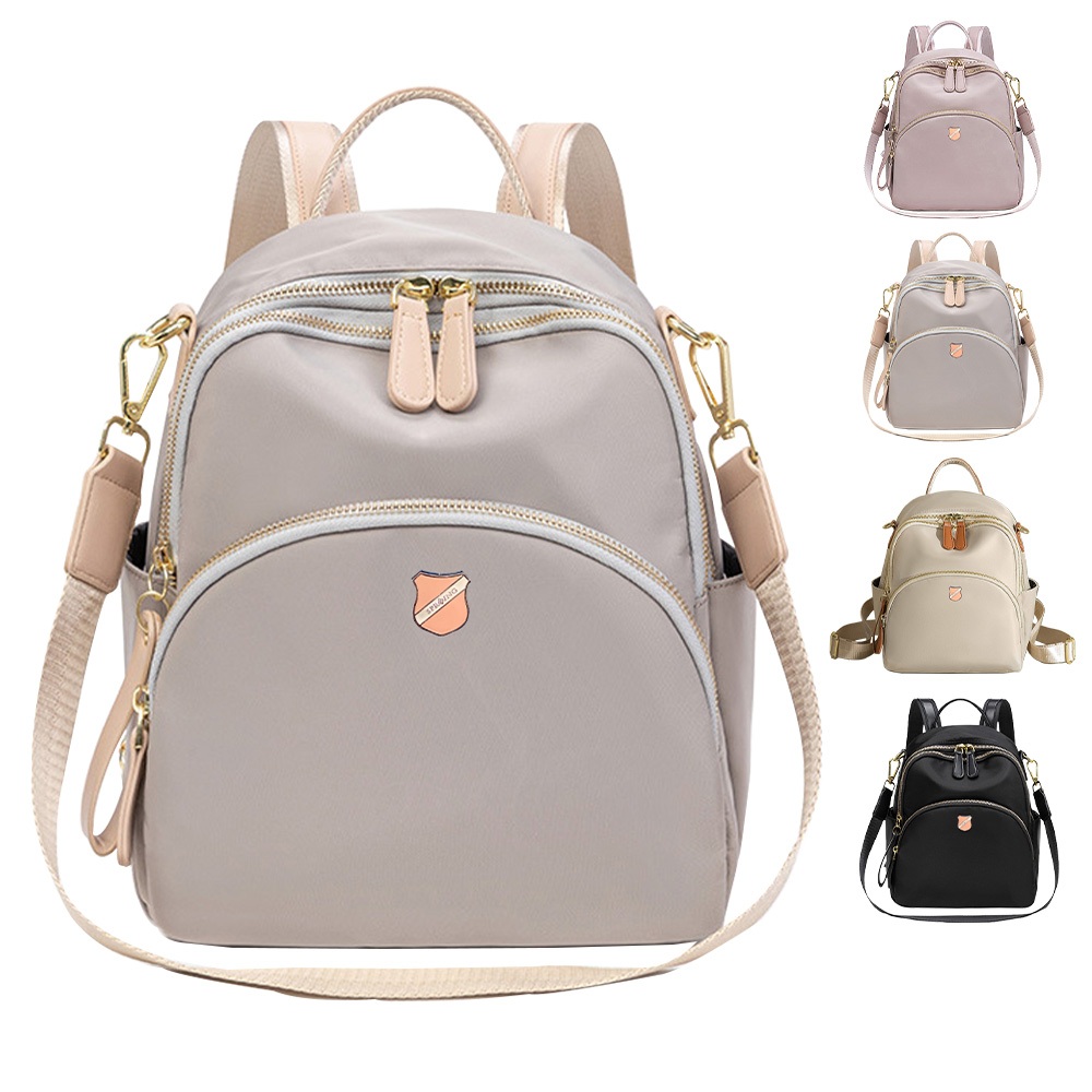 SPRING-簡約尼龍後背包休閒後背包3way小款後背包-多色, , large