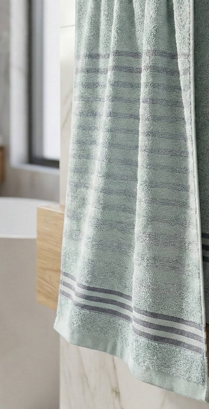 [Kaimi Cotton] MIT Taiwan-Made 18-Towel Weight Moisture-Absorbing Soft Pineapple-Textured Striped Towel, , large