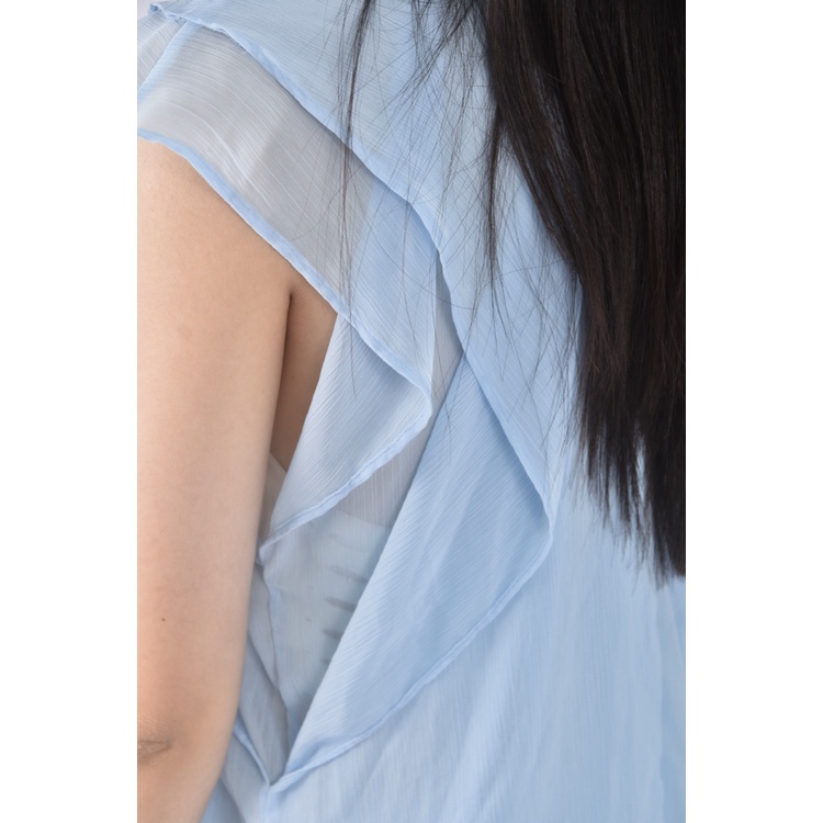 (M) zara藍色短袖上衣二手衣, , large