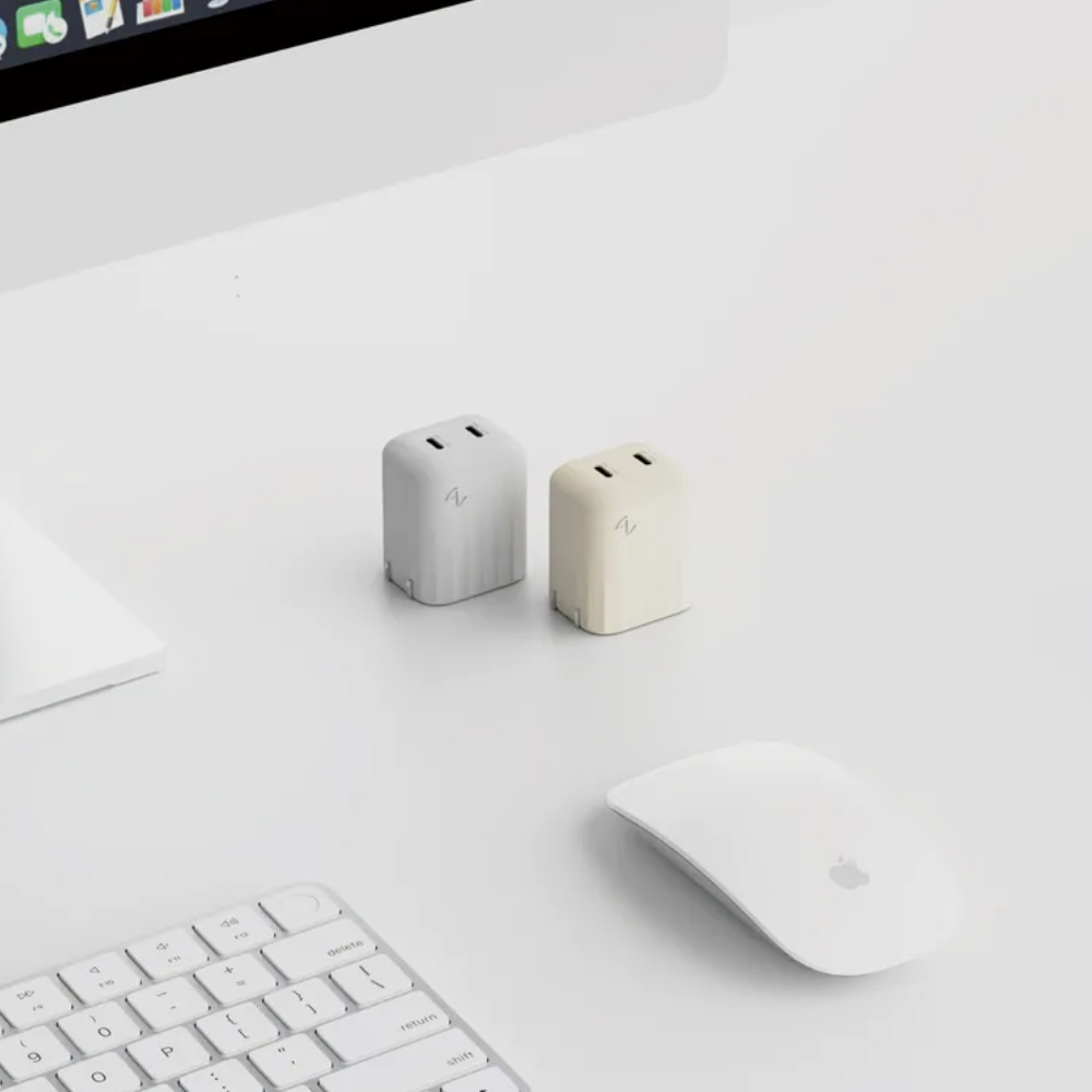 [OneMore Co., Ltd.] Allite Mini Go 45W 2C GaN Dual‑Port Fast Charger - Mist Gray , , large