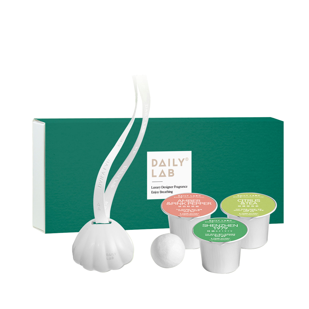 Daily Lab DLXFK4010 Seashell Series Car Fragrance 3-in-1 Mixed Fragrance Set, , large