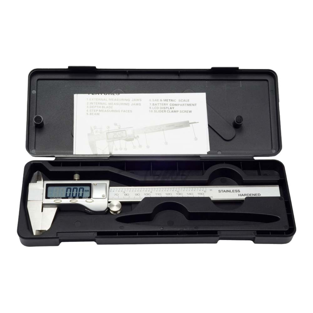 電子數字游標卡尺不鏽鋼金屬屏150mm, , large
