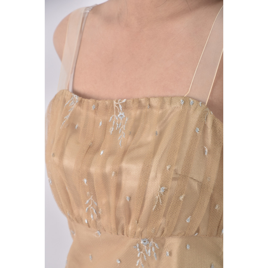 (S) bernis禮服網紗黃色洋裝二手衣, , large