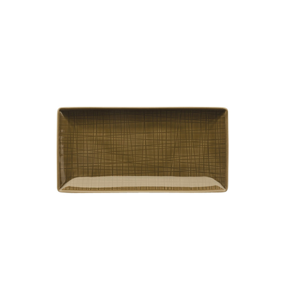 Rosenthal Mesh Rectangular Dish - Walnut Brown 20cm