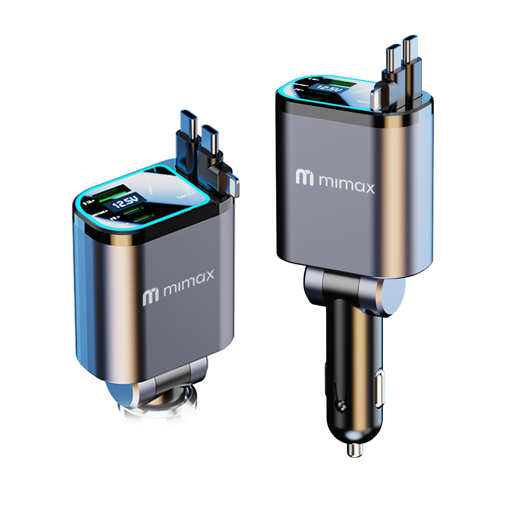 米覓mimax 四合一伸縮式車用充電器, , large