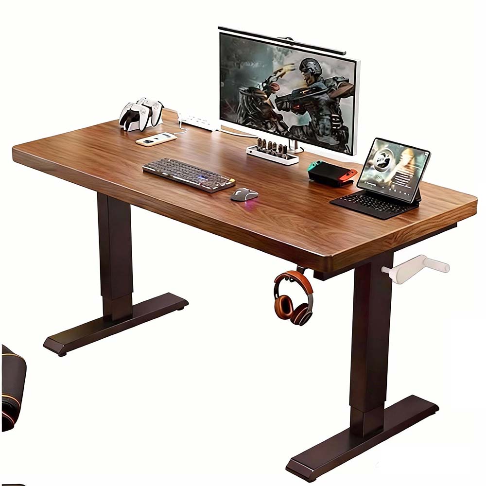 HABABY Huan'an Home Furnishings Solid Wood Adjustable Computer Desk (Hand Crank), , large