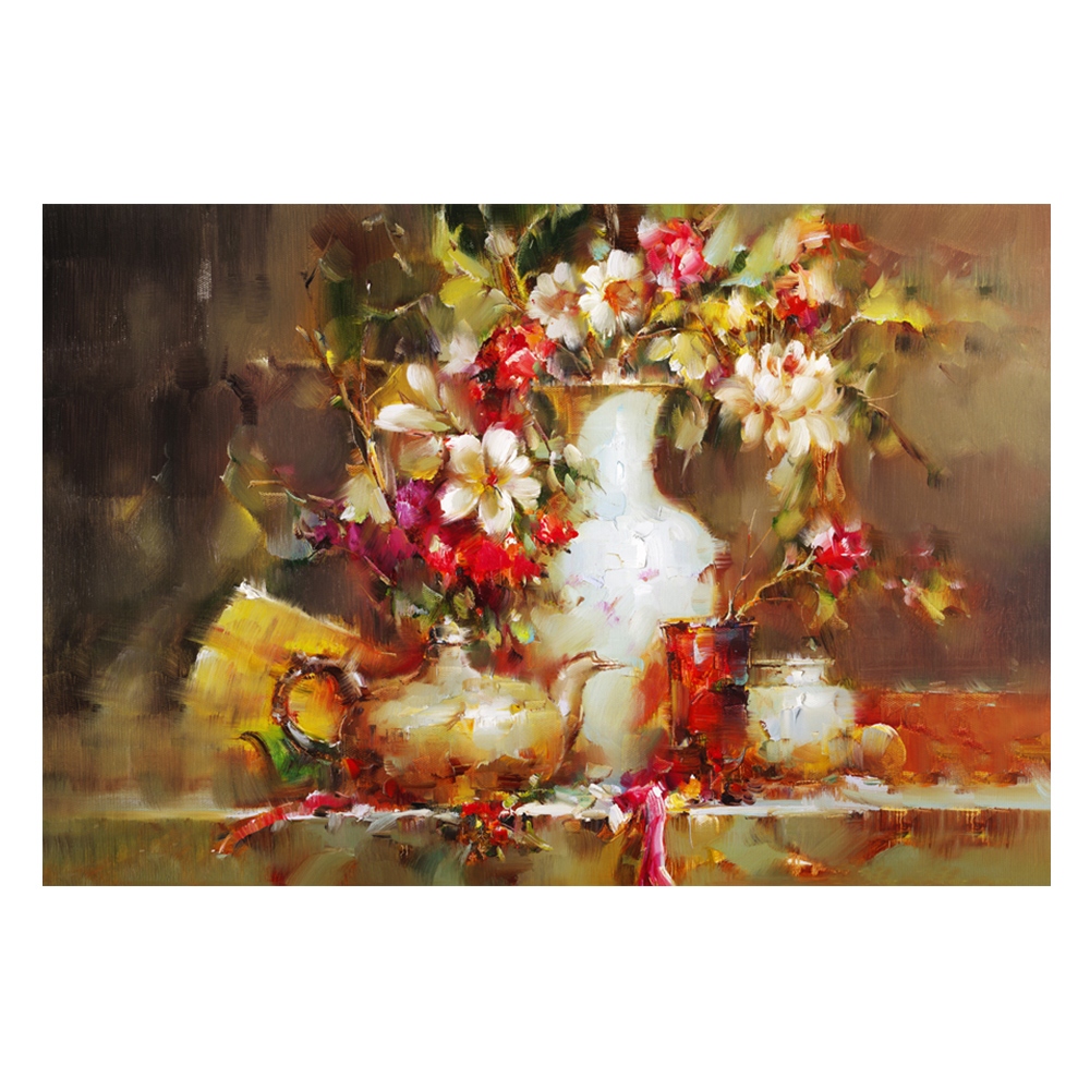 【御畫房】富貴花開之一 國家一級畫師手繪油畫60×90cm(VF-197), , large