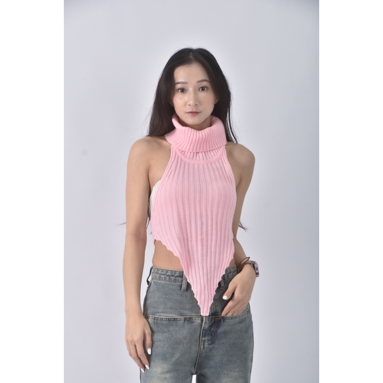 (S) 【安于晴Charlene私服】質感修身短版露背粉色上衣二手衣, , large