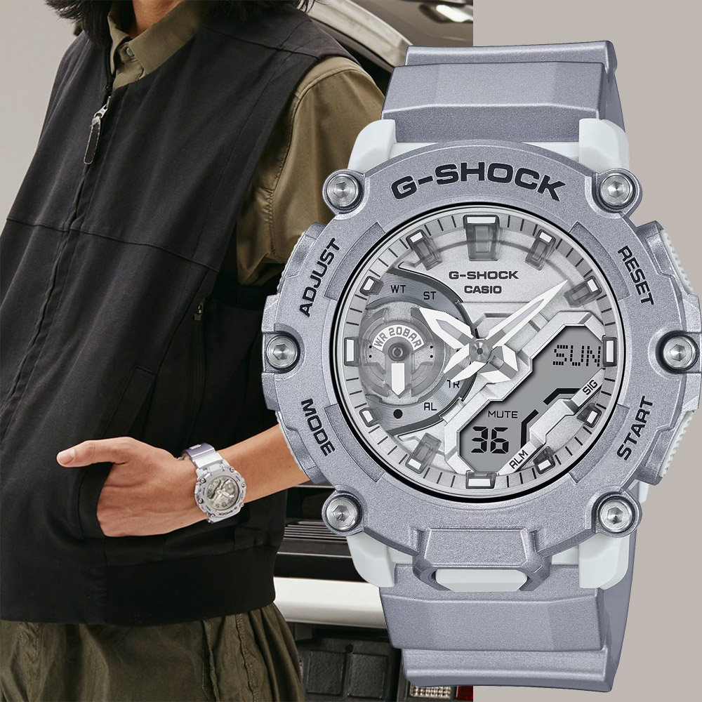 CASIO 卡西歐 G-SHOCK 科幻未來金屬色手錶 GA-2200FF-8A, , large