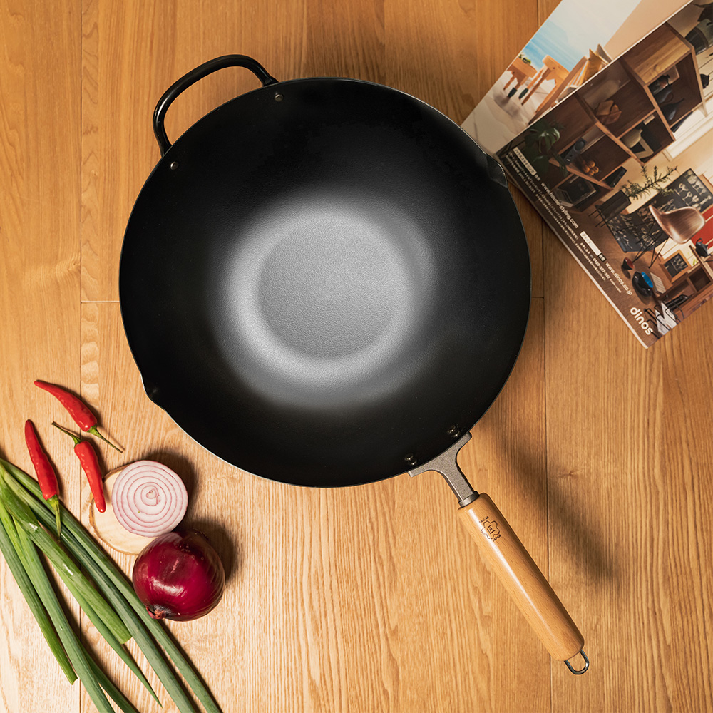 【日本TAKUMI】匠 岩紋鐵炒鍋/中華鐵鍋33公分(日本製/獨家聯名款), , large