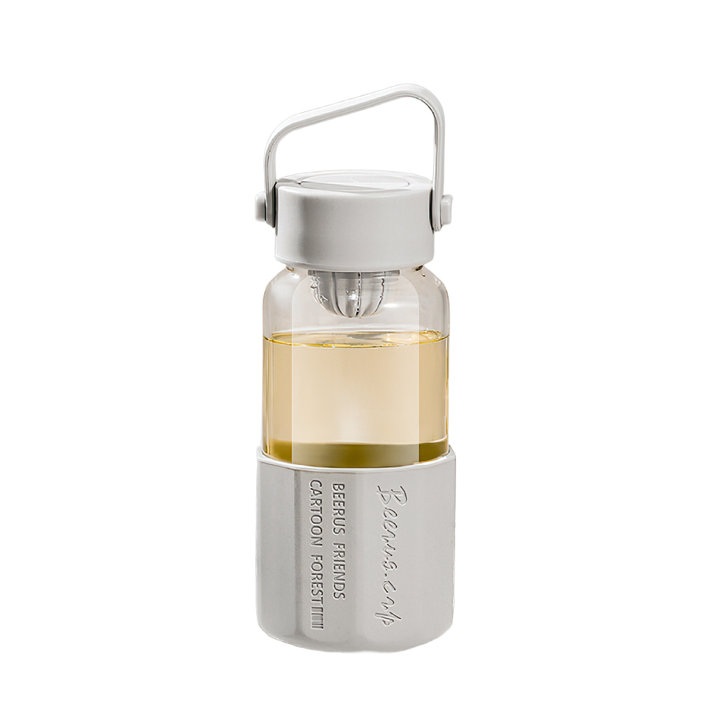 【上手家居】玻璃泡茶杯650ml-灰色(泡茶水壺/茶水分離杯/茶水分離/泡茶瓶), , large