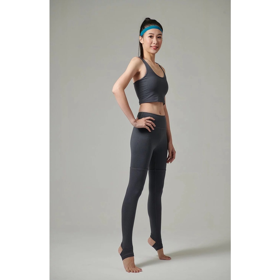 YOGA FLOW Brook Pants - 雙材質拼長褲 - 沉穩灰 Dark Grey, , large