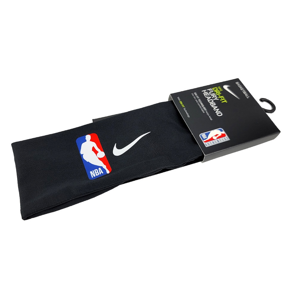 NIKE FURY HEADBAND 2.0 NBA頭帶 止汗髮帶 訓練 戶外運動 吸汗 乾爽 透氣 彈性 防滑 白 黑, 白, large