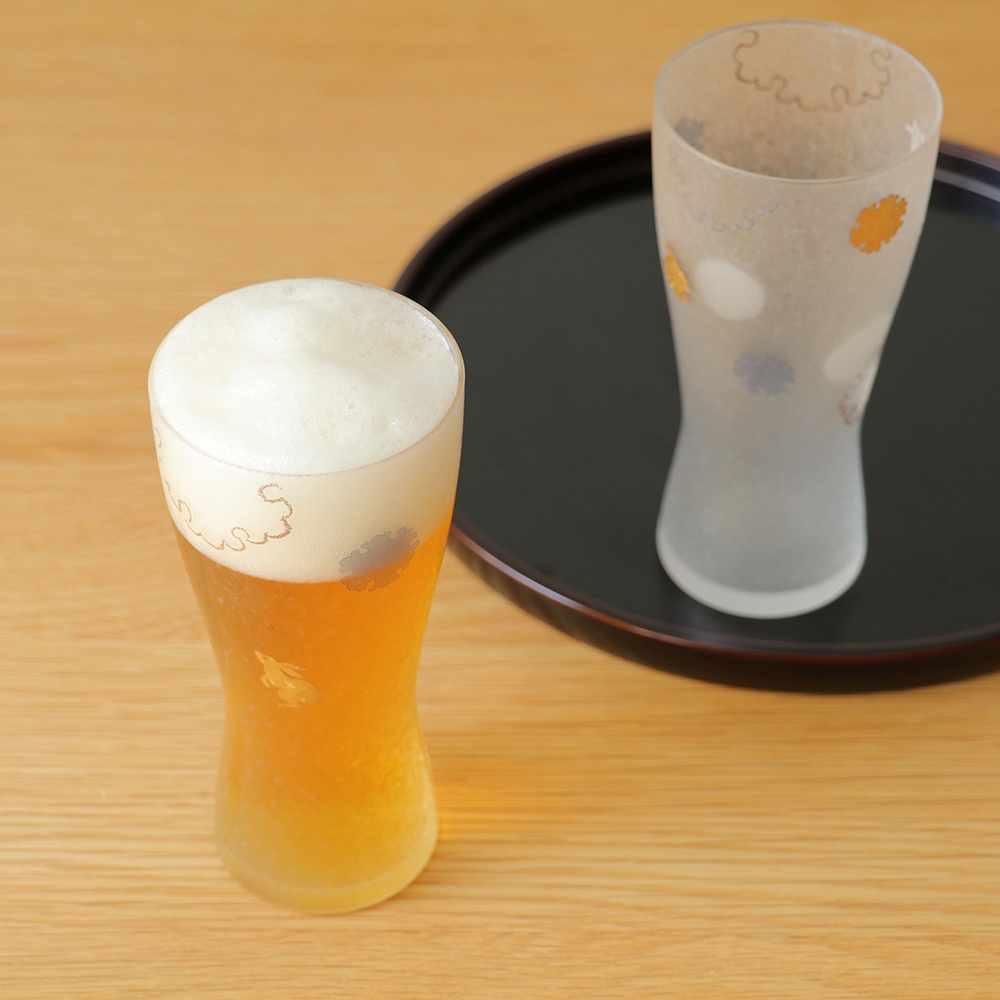 ADERIA 雪兔對杯禮盒組-310ml/2入禮盒組 中秋禮盒 金益合 啤酒杯 飲料杯 水杯, , large