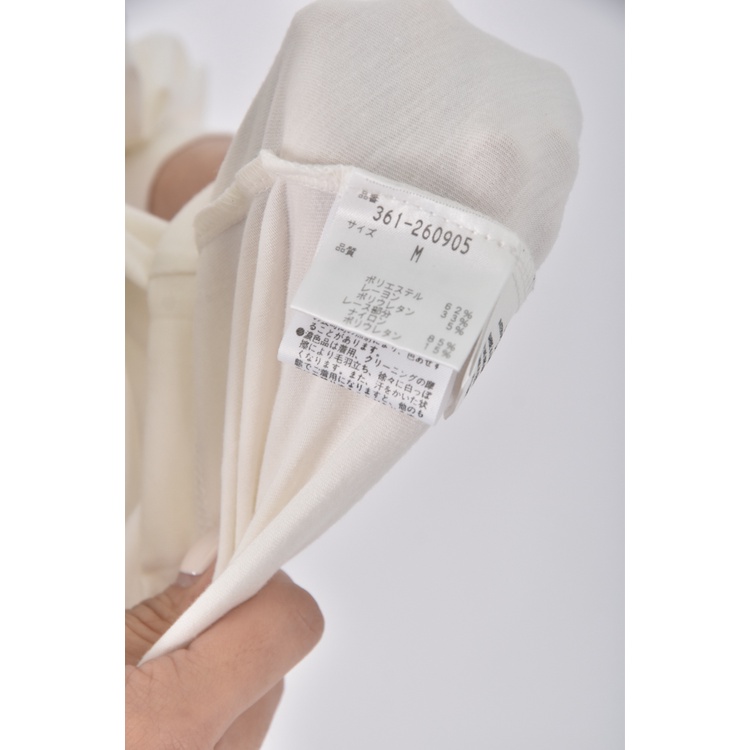 (S) barbie質感圓領白色長袖上衣二手衣, , large