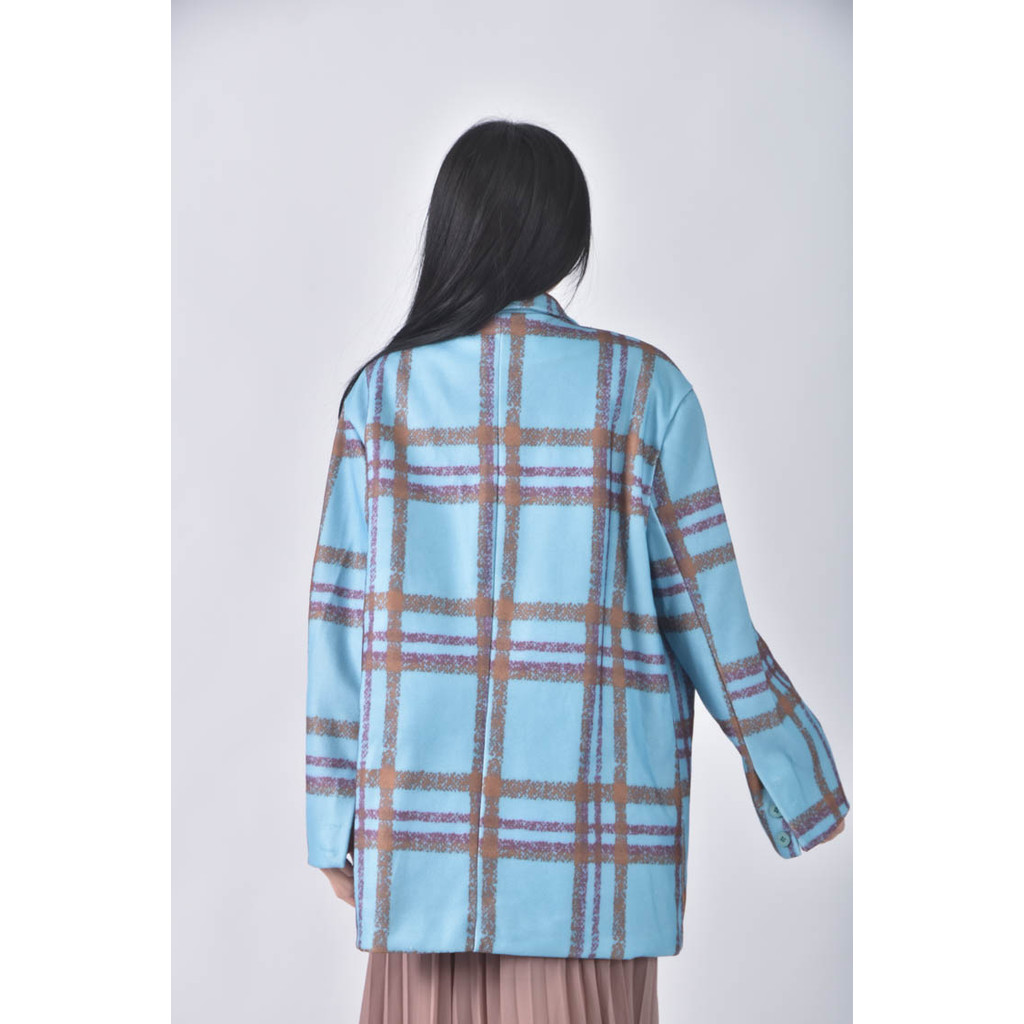 (2XL) yi pin tang排扣藍色外套二手衣, , large