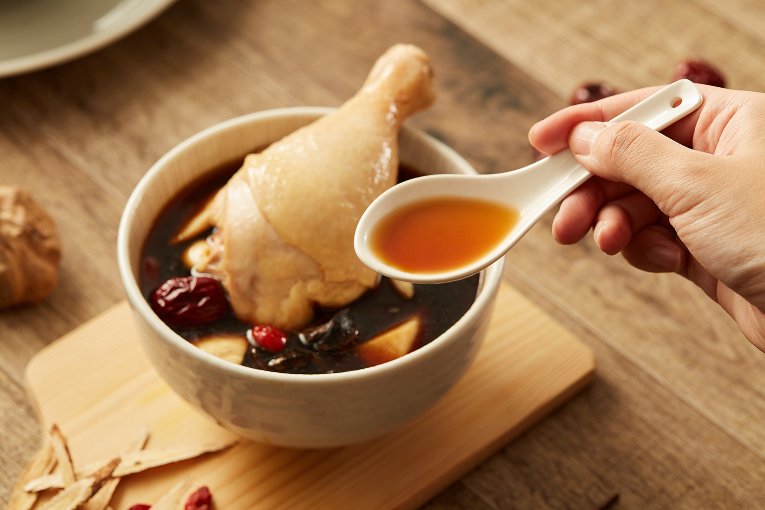 Black Garlic Chicken Soup, , large