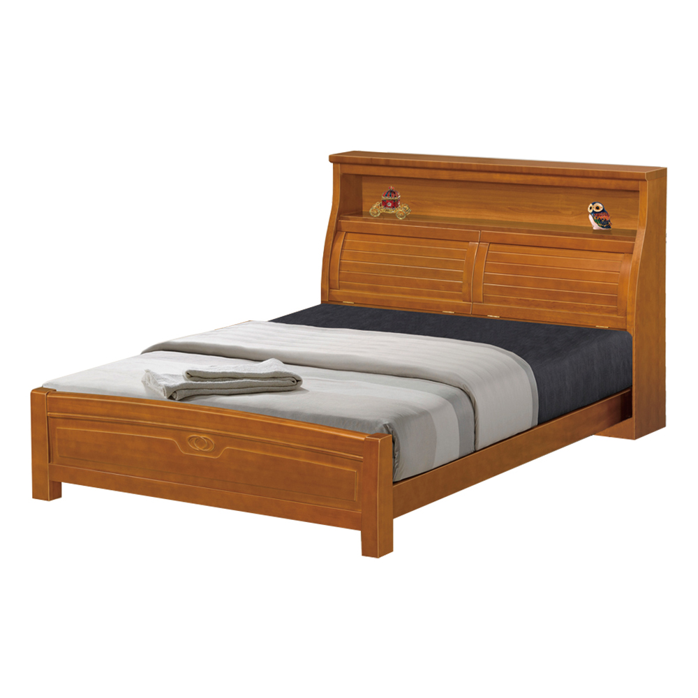 【唯熙傢俱】菲妮柚木色6尺雙人床, , large