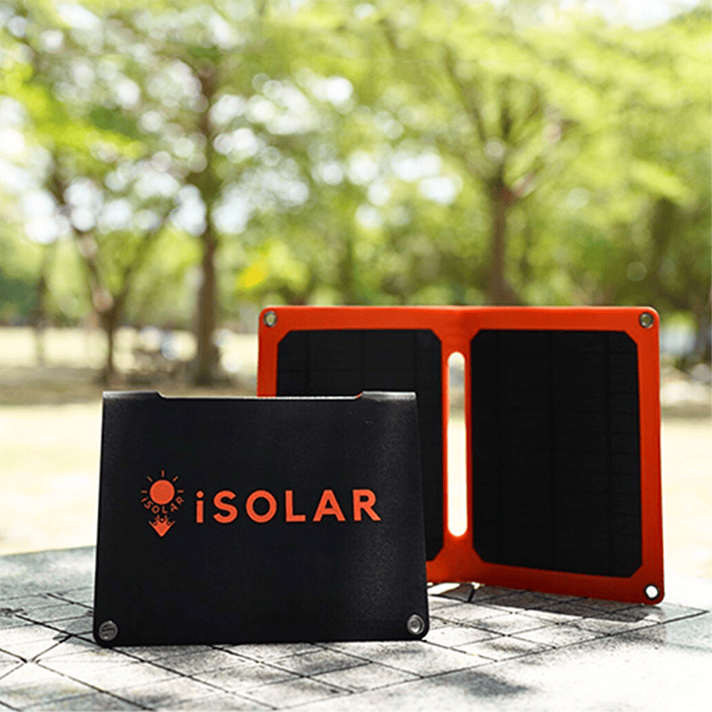 【iSOLAR】10W 折疊式太陽能充電器 限時贈送★5000mAh太陽能防水行動電源★, , large