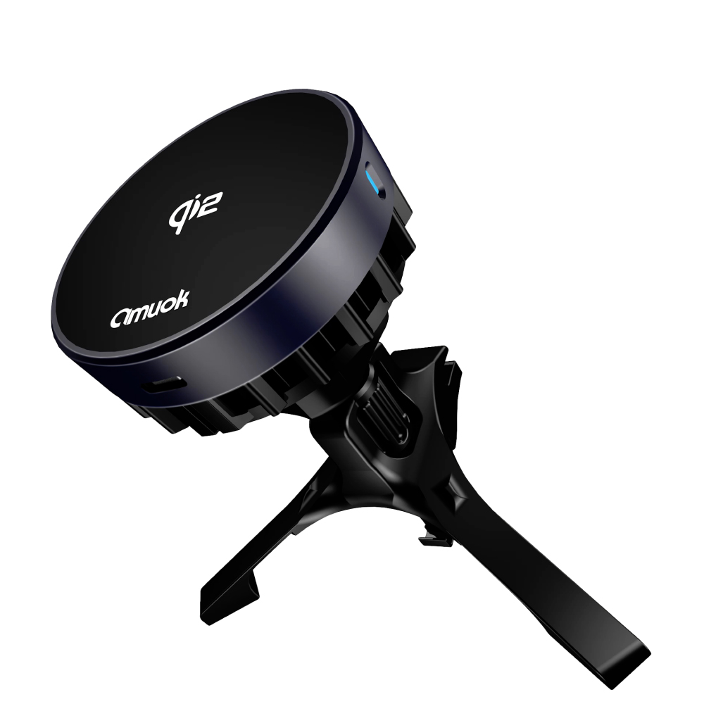 【amuok】Qi2 super magnetic wireless charging car holder(Black), , large
