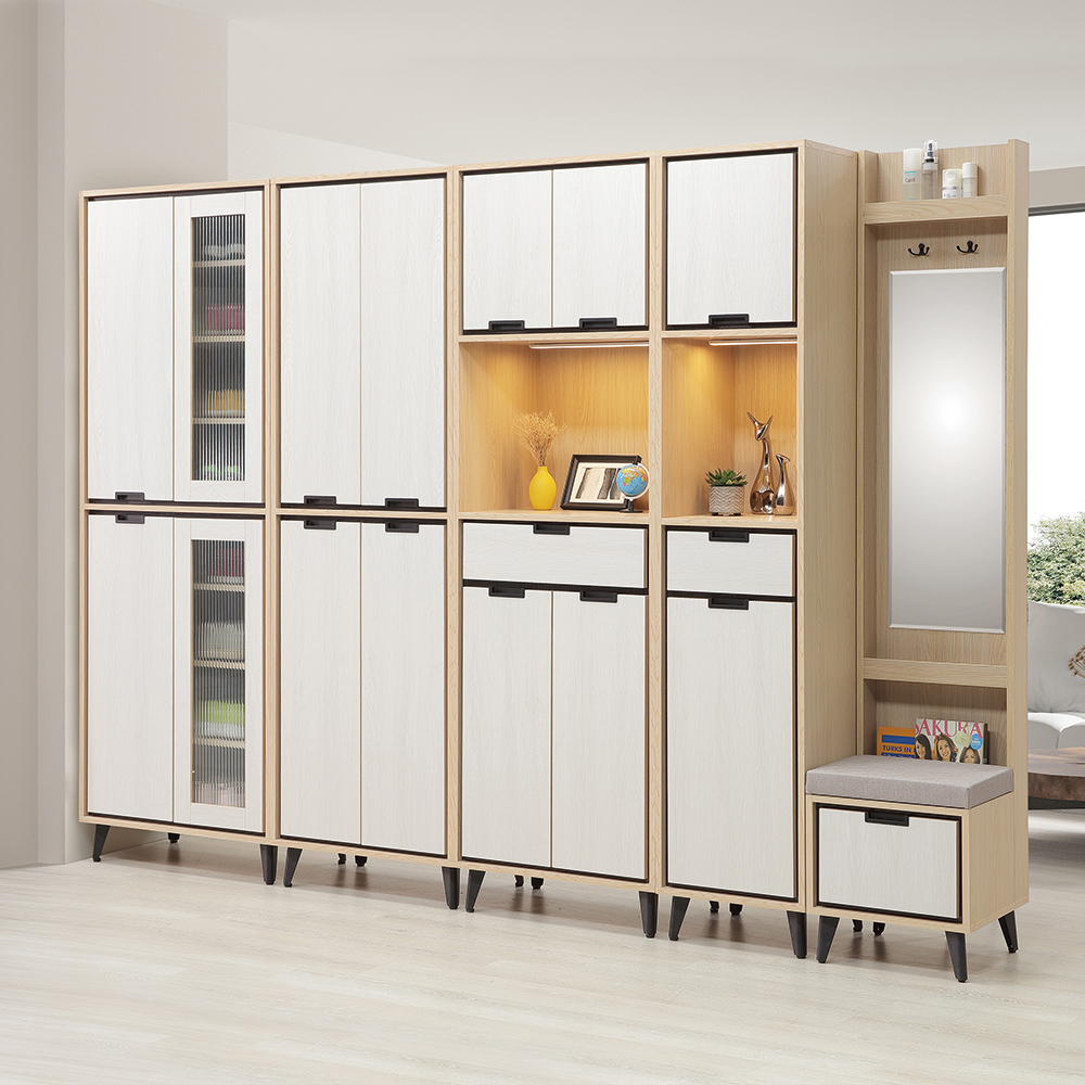 【唯熙傢俱】雷莎原木雙色2尺鞋櫃, , large