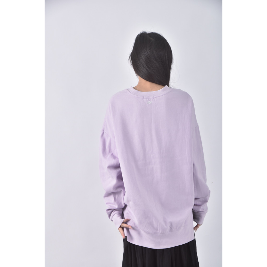 (XL) stl質感圓領紫色長袖上衣二手衣, , large