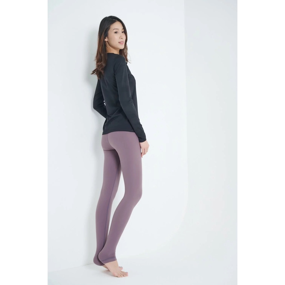 YOGA FLOW Ula Tshirt - 長袖圓領罩衫 - 木炭黑 Carbon, , large