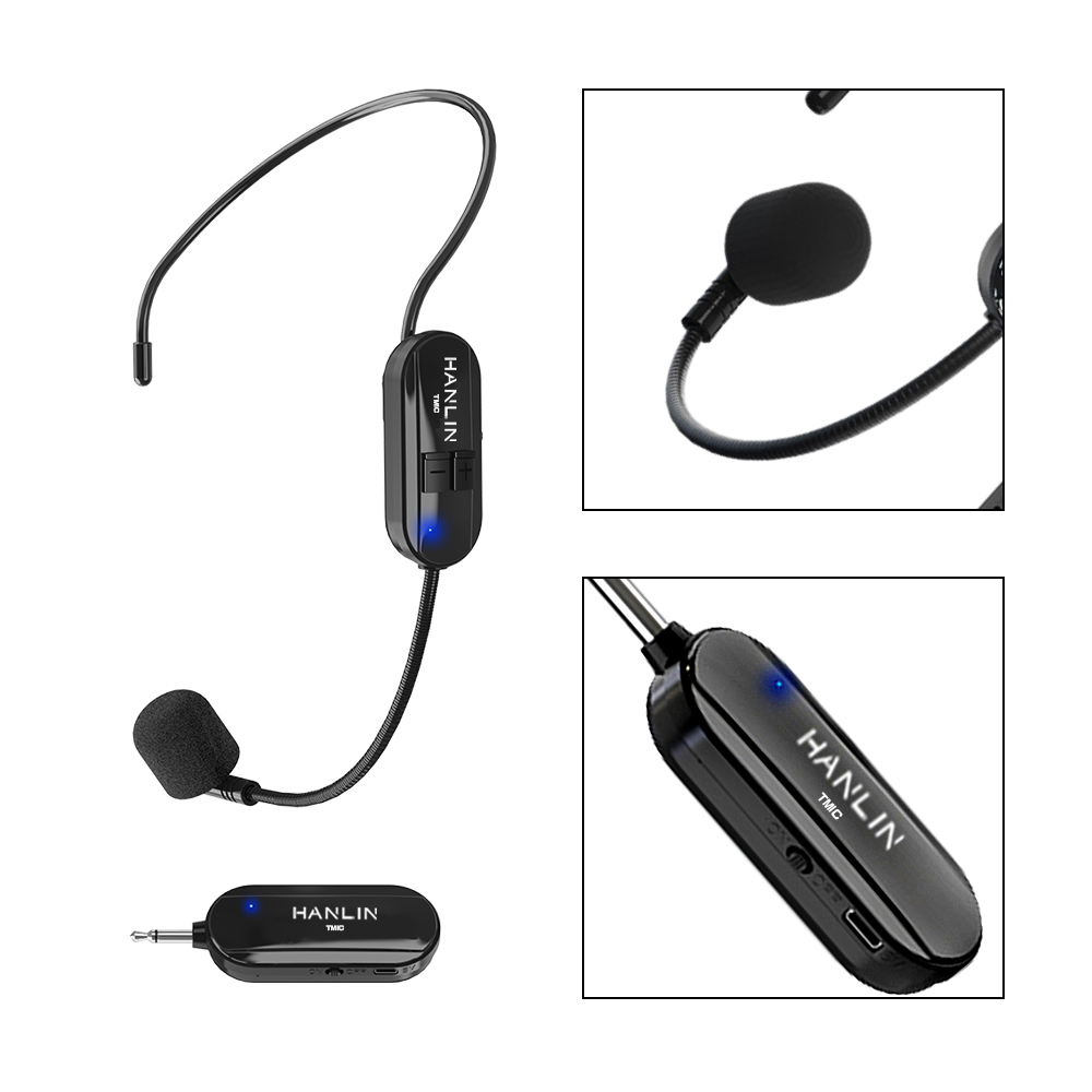 【HANLIN】-TMIC 頭戴無線麥克風 2.4g 小蜜蜂 擴音器 教師 頭戴式 無線耳麥 戶外 舞台表演 耳掛式 麥克風, , large