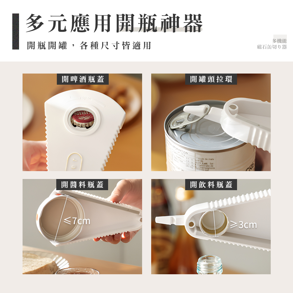 【上手家居】日式萬用開瓶器 白色(開罐器/開蓋器/擰蓋器/萬用開罐器/開瓶神器/啤酒開瓶器/開罐神器/省力開罐器), , large