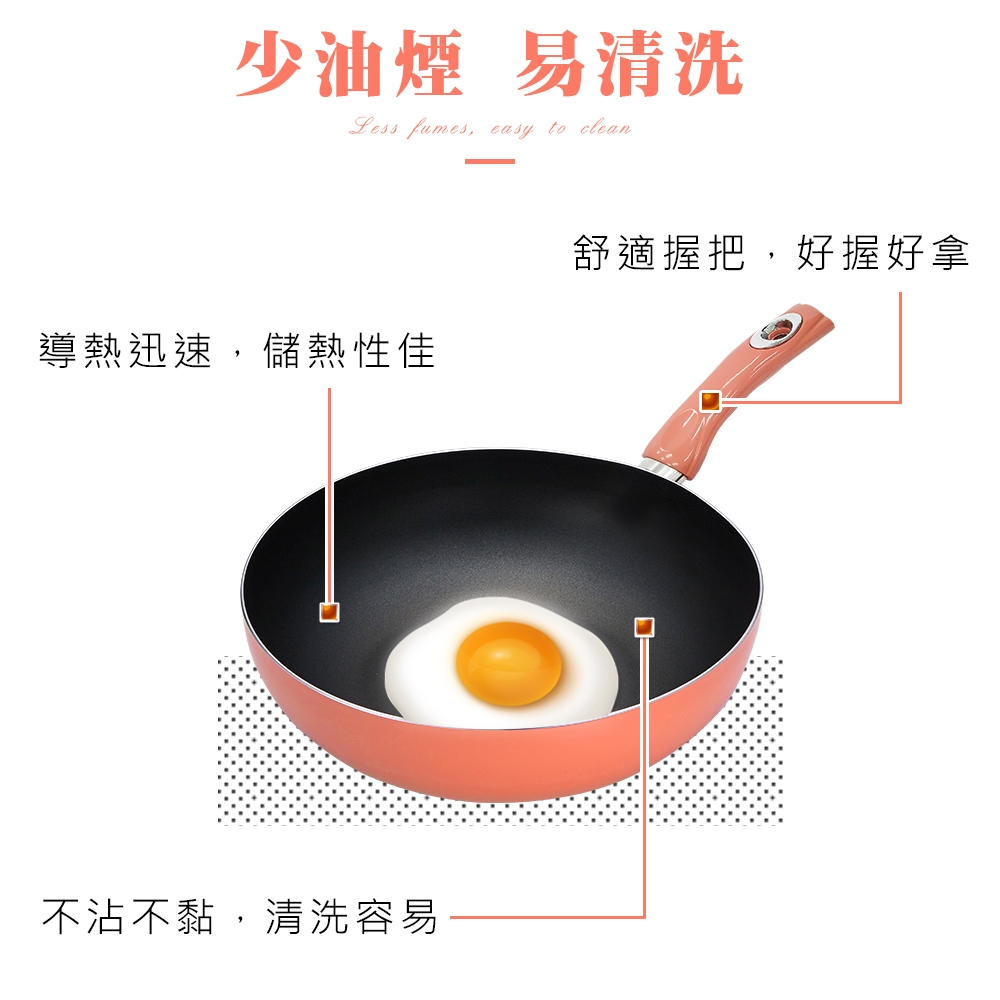 CLARE 可蕾爾 絢彩不沾炒鍋深型炒鍋IH附蓋 34cm-Leidea樂德兒, , large