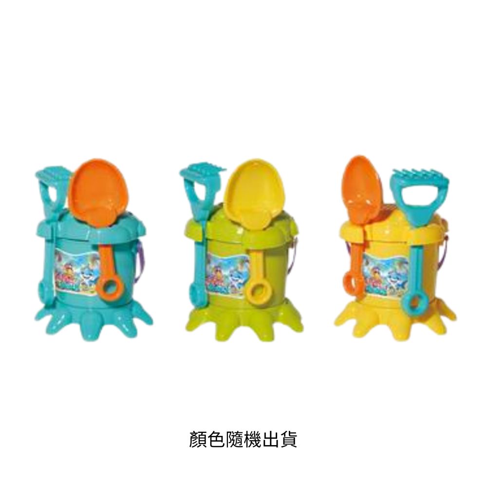 方塊鳥海灘小章魚沙灘桶, , large