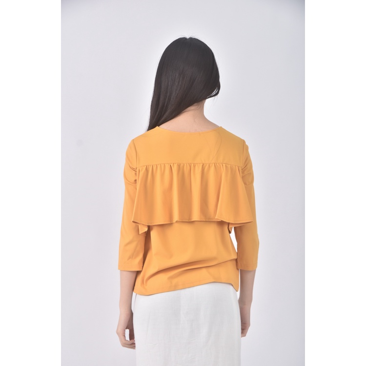 (S) nice ioi質感黃色長袖上衣二手衣, , large