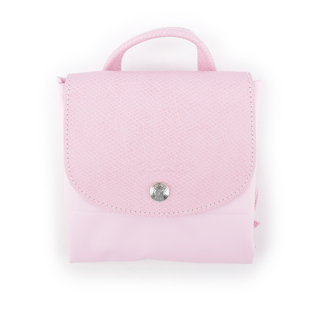 LONGCHAMP LE PLIAGE GREEN再生帆布折疊後背包/粉色, , large