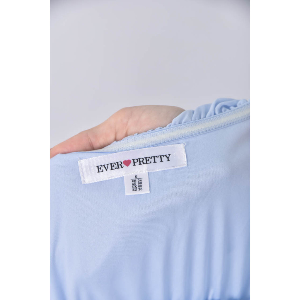 (S) every pretty一字領藍色洋裝二手衣, , large