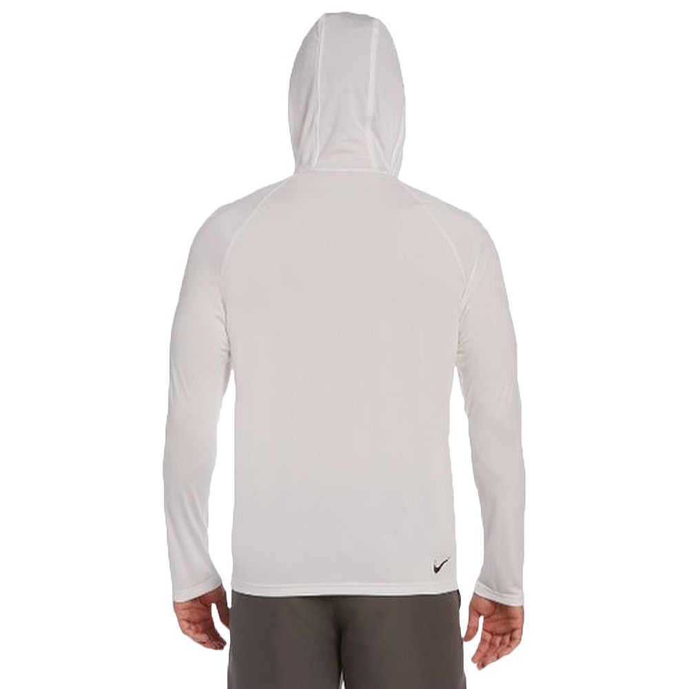 NIKE OUTLINE LOGO HOODED成人男性連帽防曬衣 戶外運動 乾爽 透氣 彈性 舒適 抗UV 黑 白 藍, 藍,M, large