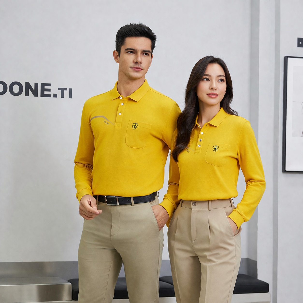 【FALALI】長袖冰感POLO衫-女(黃), , large