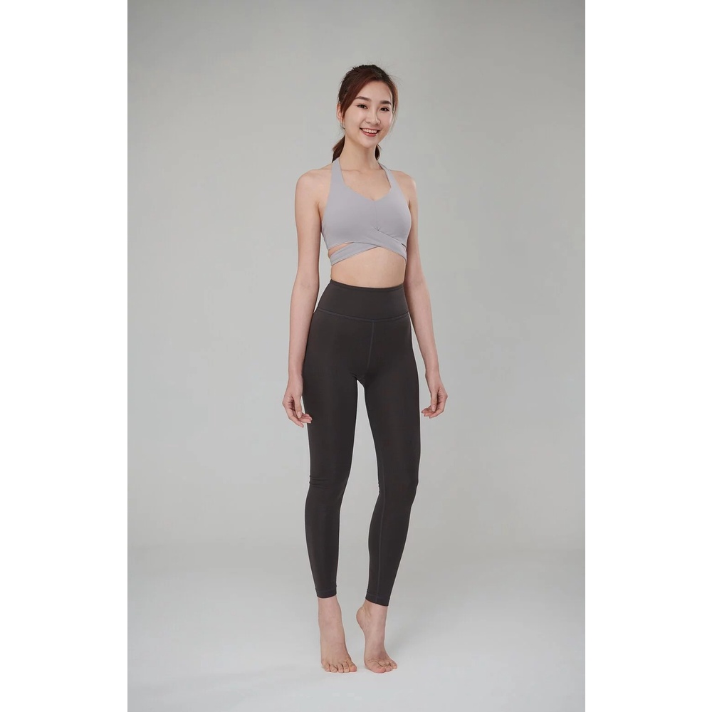 YOGA FLOW Teresa Bra - 性感繞頸短版上衣 - 淺銀灰 Misty Grey, , large