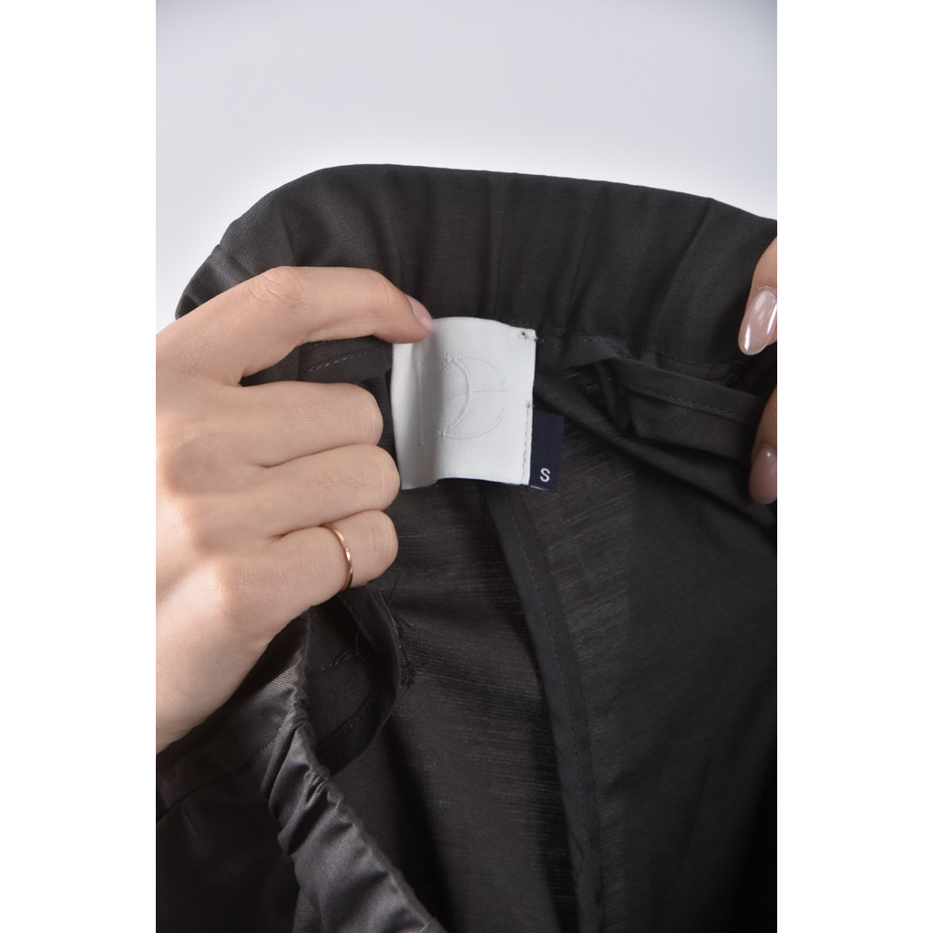 (L) studio doe高腰質感棉質綠色長褲二手衣, , large