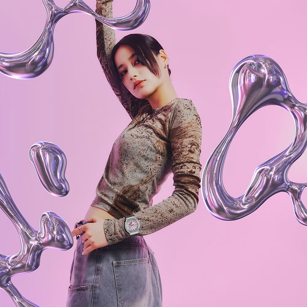 CASIO 卡西歐 G-SHOCK 粉彩金屬八角手錶 女錶 GM-S2110-4A, , large