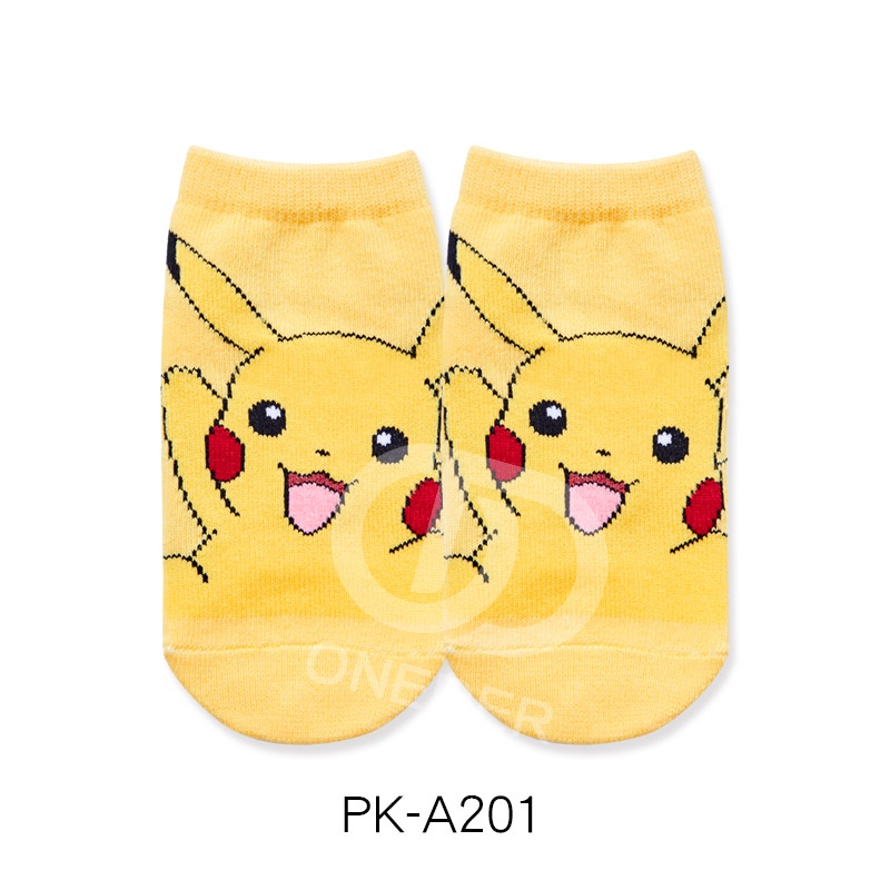 精靈寶可夢皮卡丘幼童直版襪 Pokémon幼童止滑襪 台灣製幼童短襪 PK-A201【ONEDER旺達】, , large