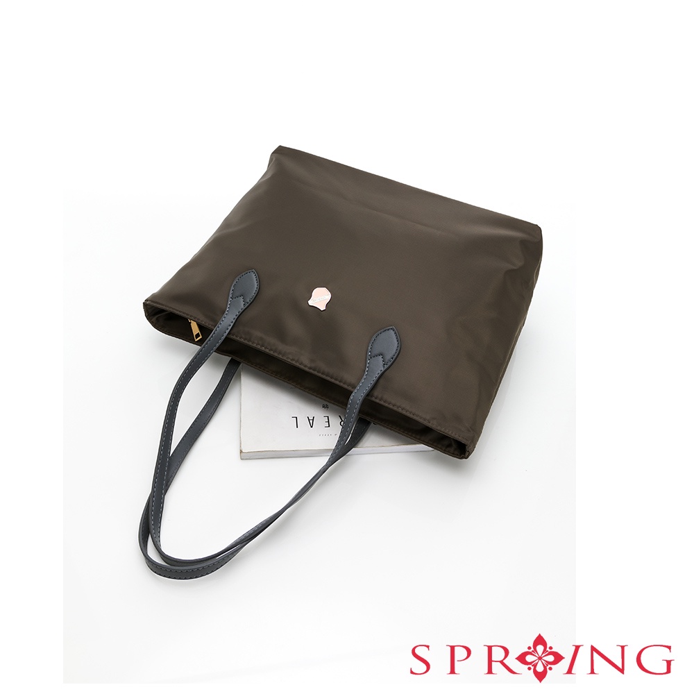 SPRING-質感尼龍托特包大肩背包商務輕便肩背包-多色, , large