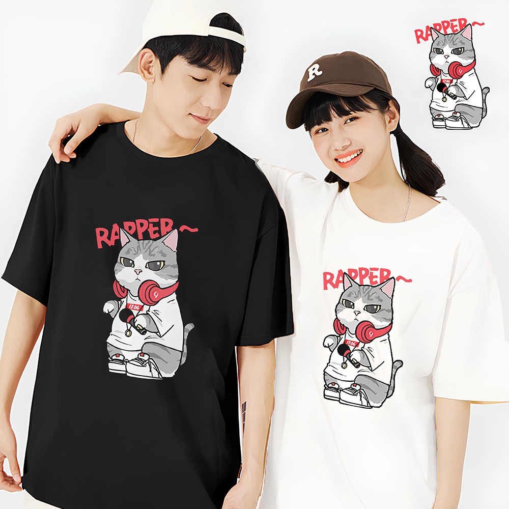 JZ TEE Hip-Hop Cat Graphic Tee, , large
