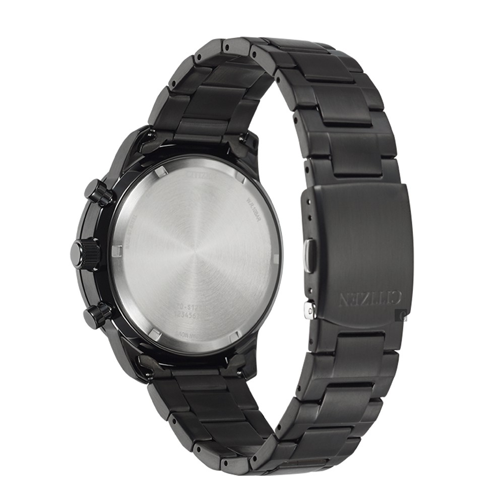 CITIZEN 星辰 光動能紳士計時手錶-黑x藍 CA4505-80L 【情人節推薦款】, , large